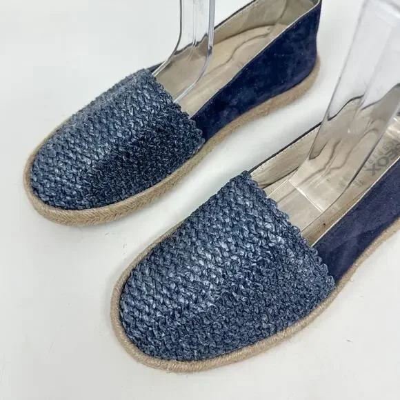 NEW Geox Modesty Blue Suede Textile Espadrille Flats, Size 5, MSRP $150 - Picture 5 of 12
